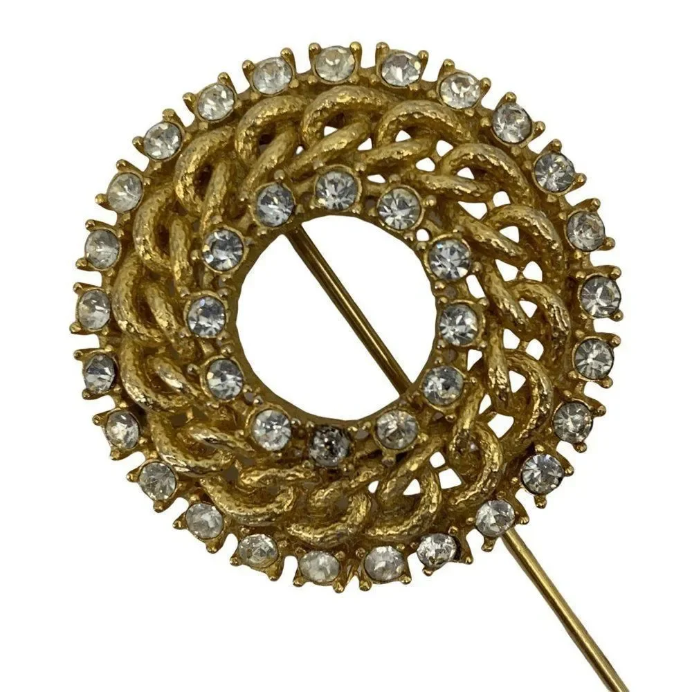 Lot of 3 Womens Vintage Jewelry Pins Brooches 0181 Rhinestone Hat Lapel Fashion - Picture 6 of 7